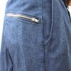 side zipper pocket of drop crotch baggy denim pants